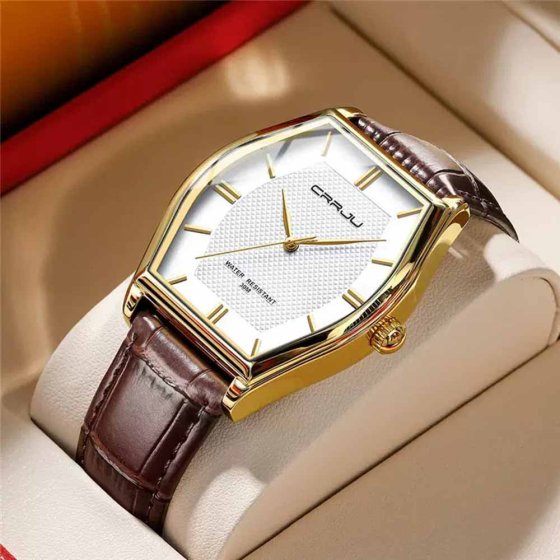 Herrenuhr mit Lederarmband 