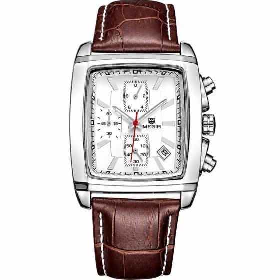 Retro Herrenuhr mit Lederband 