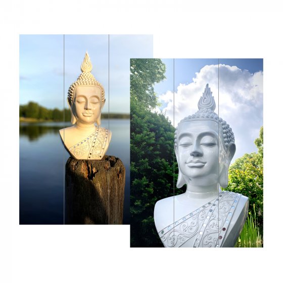 Paravent Buddha Büste