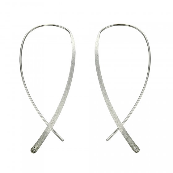 Ohrringe Silber 925 rhodiniert glanz matt 