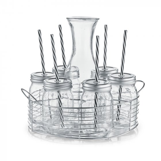 Gläserset mit Glaskaraffe 8-teilig 