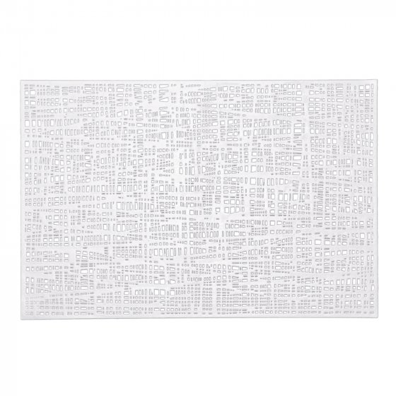 Platzmatte Rechteckig Scribble Weiß 