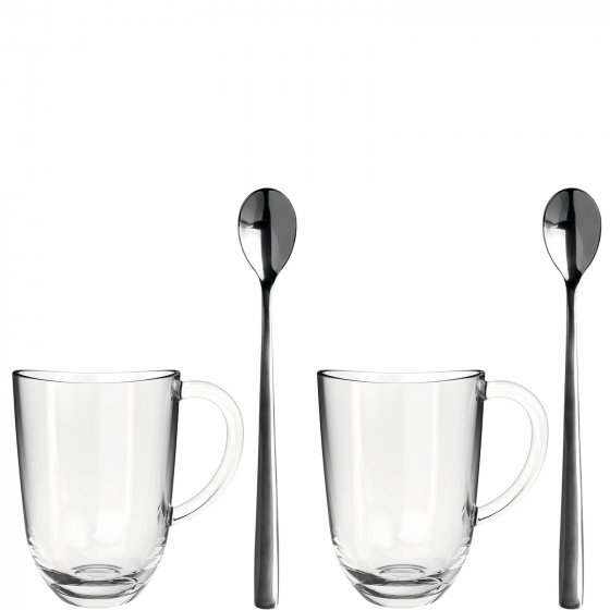 Latte Macchiato/Löffel 4-teilig Napoli 