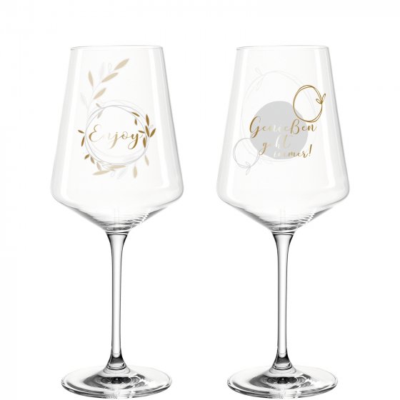 Weingläser 2 erSet Genießen 