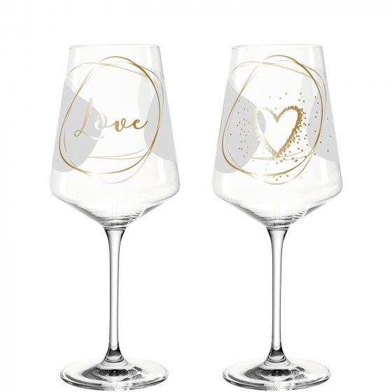 Rotweinglas 2er Set 560 ml Happy 