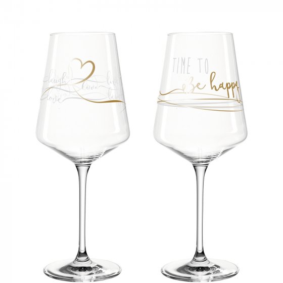 Rotweinglas 2 er Set 560 ml Happy 