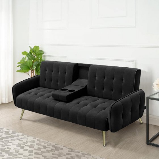 Sofa mit Knopfsteppung