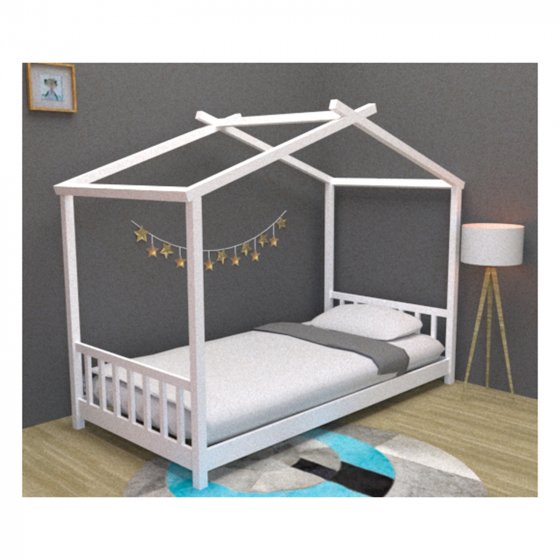 Hausbett Weiß 90 x 200 cm