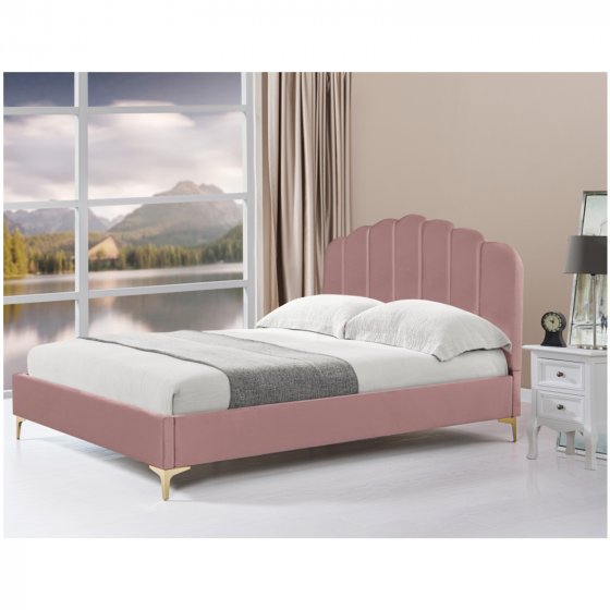 Bett 140 x 200 cm Yoris Pink