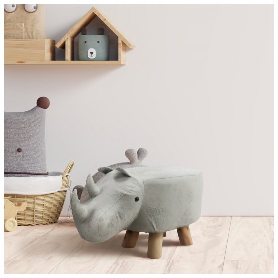 Hocker für Kinder Tiermotiv Nashorn