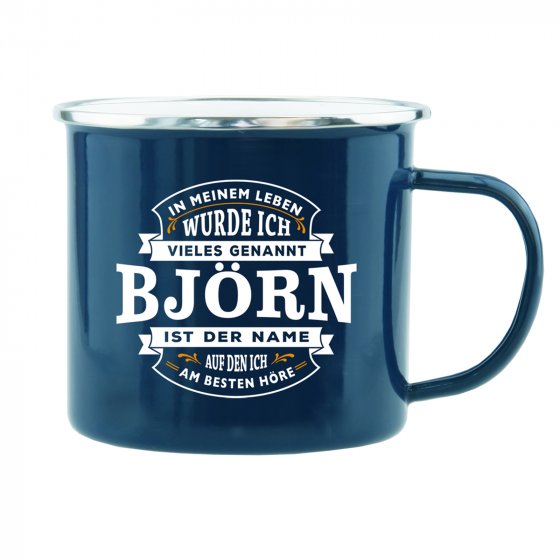 Echter Kerl Emaille Becher Björn 