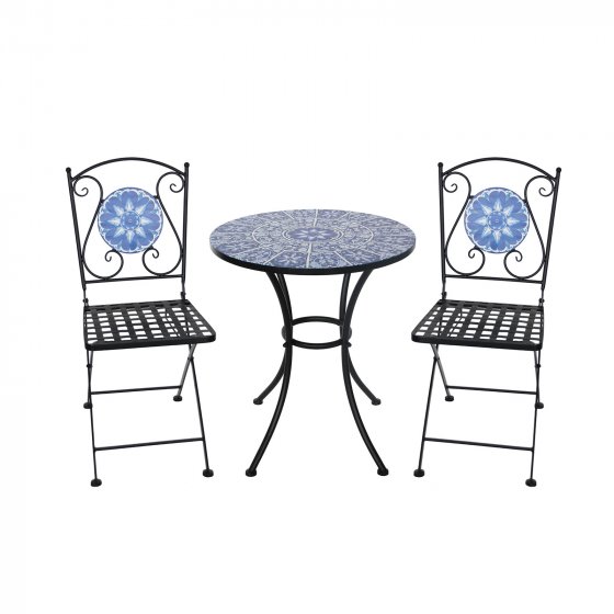 Tisch und 2 Stühle Marocco Blau 