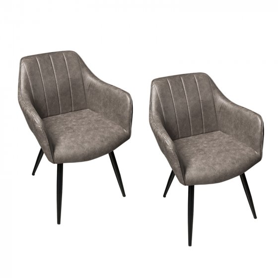 Stuhl Retro Anthrazit 2 Stück 