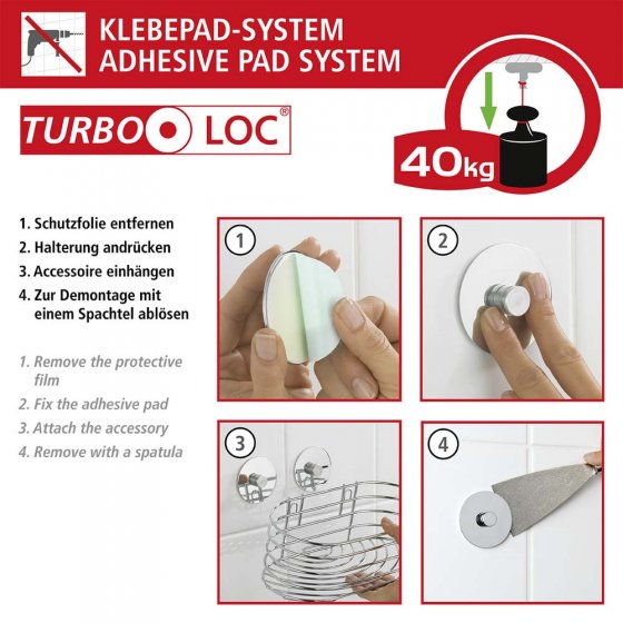 Wenko Turbo-Loc® Handtuchring Schwarz 