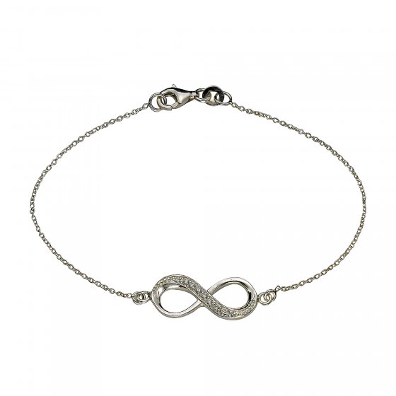 Armband Silber 925 mit Unendlichkeitszeichen 19cm lang 