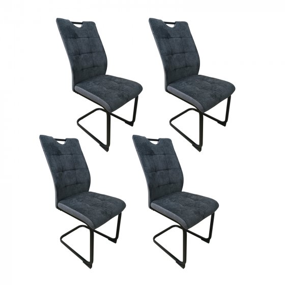 Schwingstuhl Mateo Grau 4er-Set 