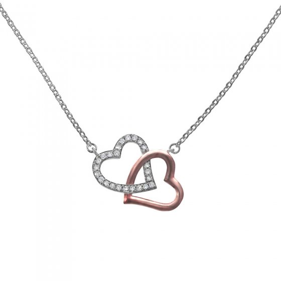 Collier 925 Silber Herz Zirkon 