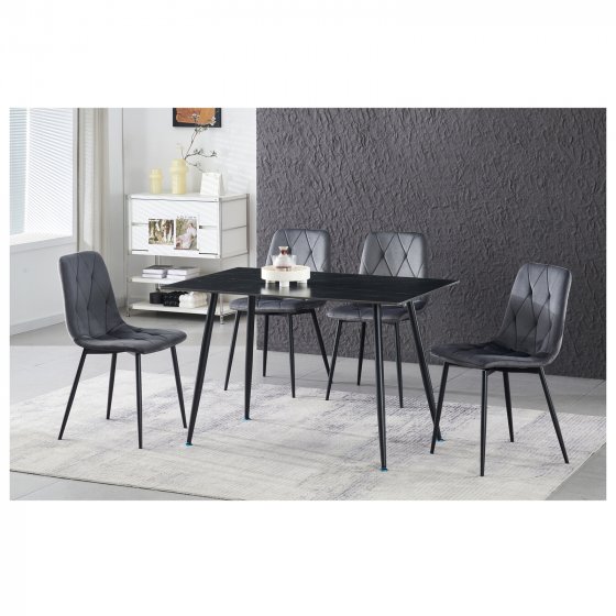 Stuhl Mesa Eco 2er-Set Velvet Grau