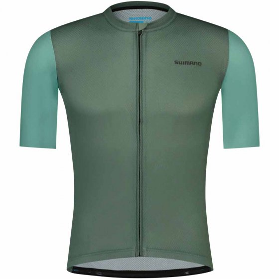 Herren Radshirt, kurzarm, grün 