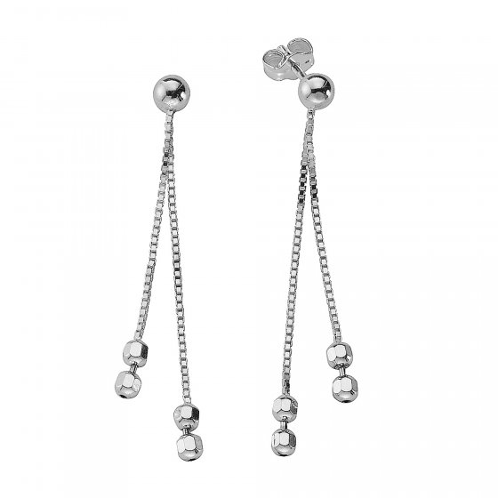 Ohrringe Silber 925 rhodiniert 43mm lang 