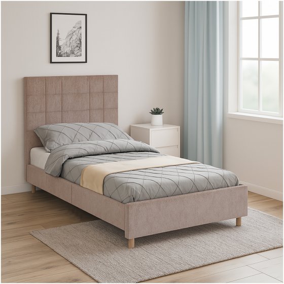 Einzelbett mit Polsterkopfteil Olia Komfort und Stil für Ihr Gästezimmer 