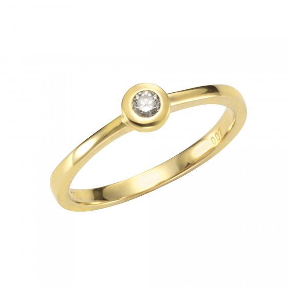 Ring Gold 750 mit Brillant 0,07ct. 