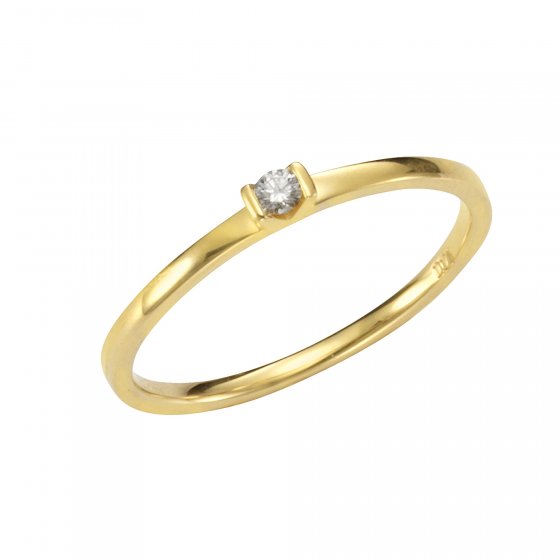 Ring 750 Gold mit Brillant 0,04ct. 