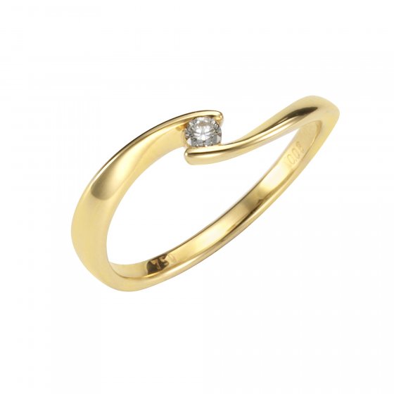 Ring Gold 750 mit Brillant 0,06ct. 