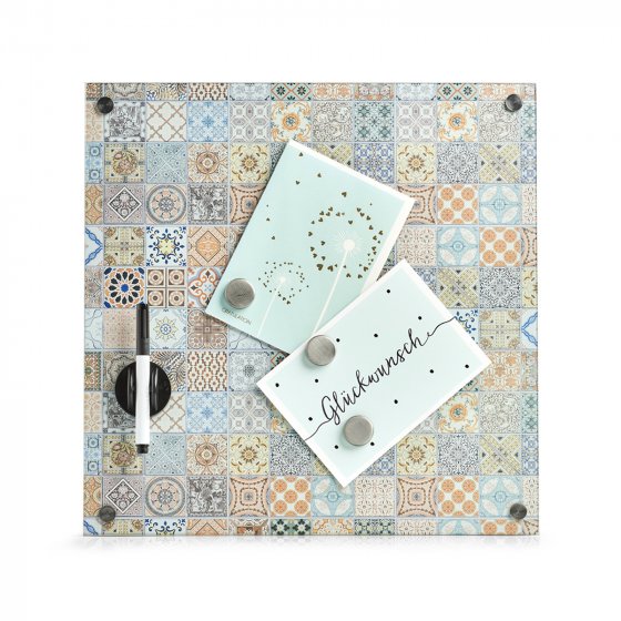 Memoboard aus Glas Mosaik