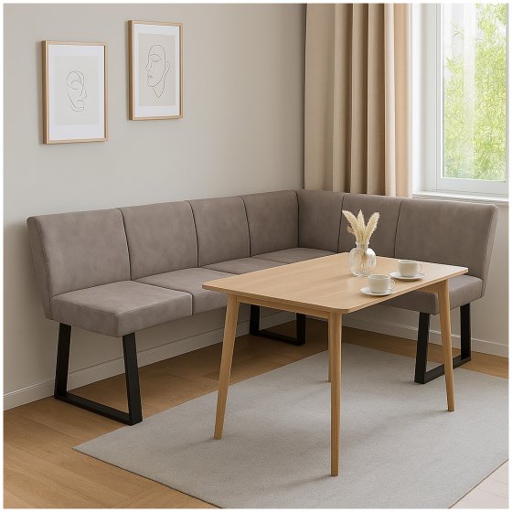 Eckbank 192 x 152 cm Vemal kurzer Schenkel rechts 