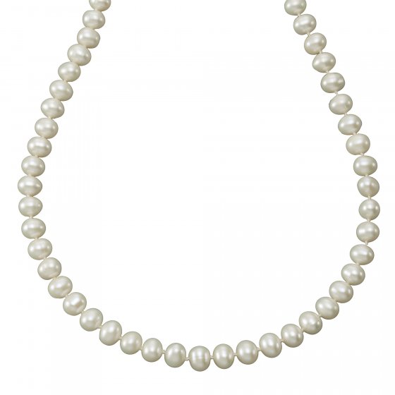 Halskette Gold 375 mit Perle weiß 6,5-7mm 