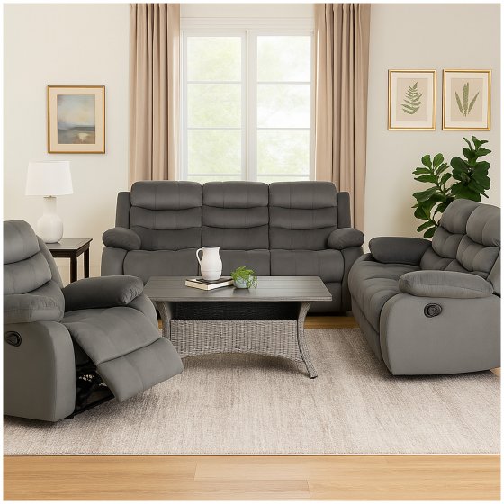 Sofagarnitur Grau Kirwall 