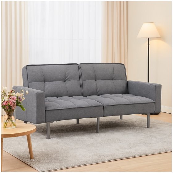 Modernes Schlafsofa mit Leinenbezug Stil und Funktionalität in einem