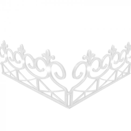 Rasenkante 960 cm weiß mit Solarlichterkette 