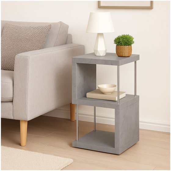Standregal Beton Regal 30x65x30 cm modernes Bücherregal 