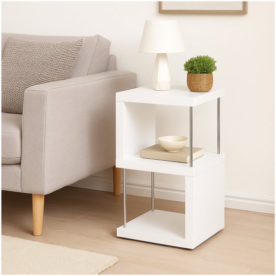 Standregal Weiß Regal 30x65x30 cm modernes Bücherregal 