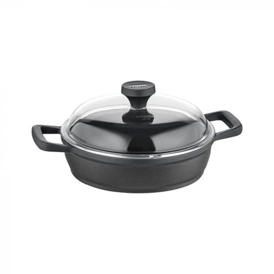 Servierpfanne mit Glasdeckel 28 cm Aluminium Edition 100 