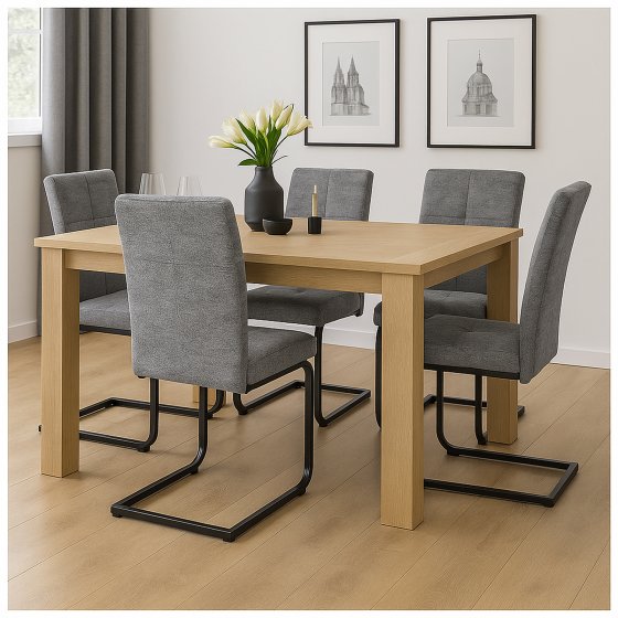 Esszimmerstuhl Kinsey Grau 4er-Set 