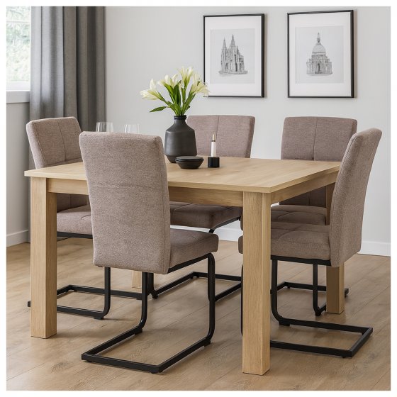 Esszimmerstuhl Kinsey Braun 4er-Set 