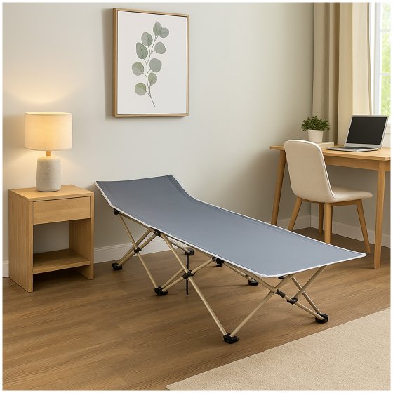 Klappbare Liege Binia Campingbett Gästebett Polyester 