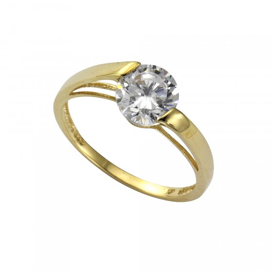Ring Gold 333 mit Zirkonia weiß 8mm 