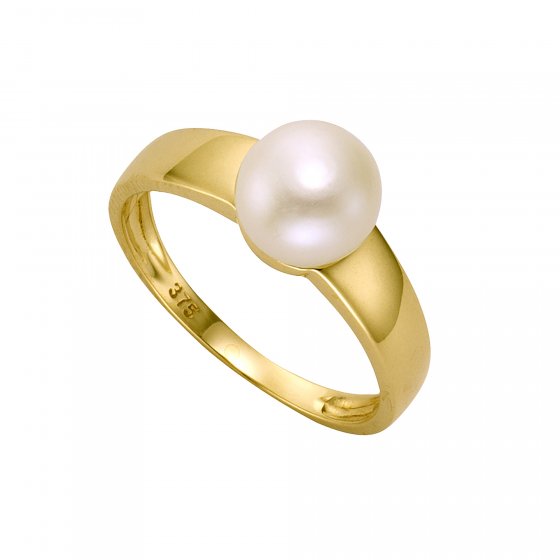 Ring Gold 375 Perle weiß 7,5-8mm 