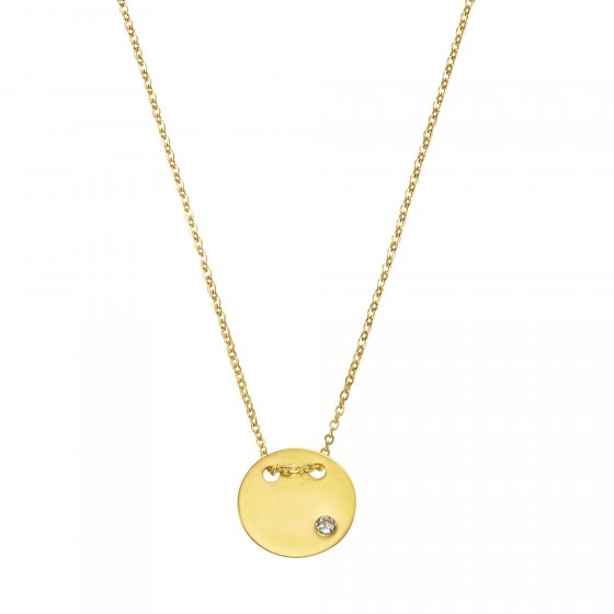 Halskette 375/- Gelbgold Zirkonia 