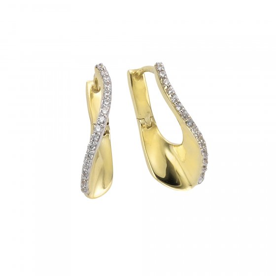Ohrring 375/- Gelbgold Zirkonia 