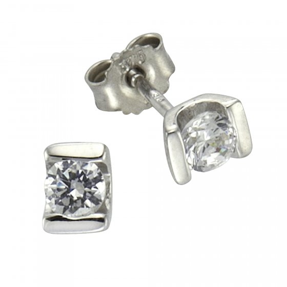Ohrring 375/- Weißgold Zirkonia 