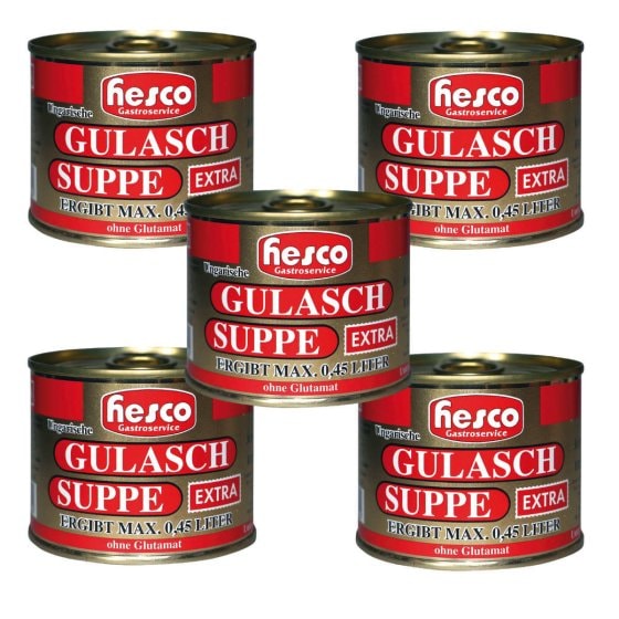 Hesco ungarische Gulaschsuppe extra Konzentrat 5 Dosen 1060ml 