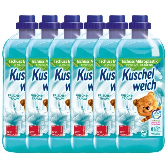 Kuschelweich Frischetraum Weichspüler für 38 Waschladungen 1L 6er Pack 