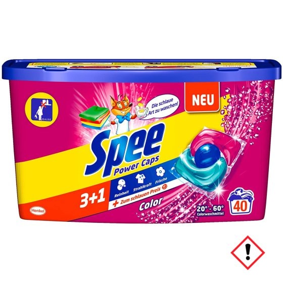Spee Power Caps Color Waschmittel für Buntwäsche 40 WL 4in1 480g 