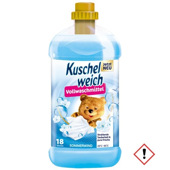 Kuschelweich Vollwaschmittel flüssig Sommerwind für 18 Waschladungen 