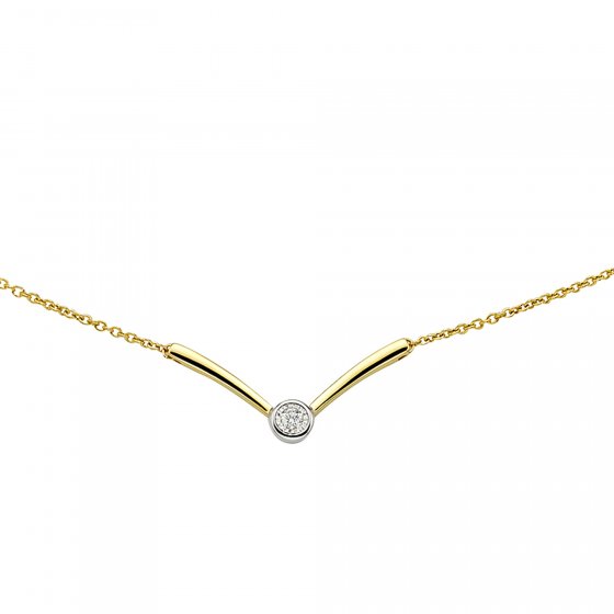 Halskette Gold 375 mit Brillant 0,03ct. 